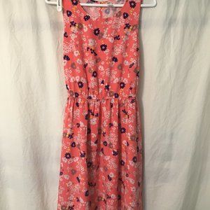 New No Tags Summer Pink Floral Dress Old Navy L